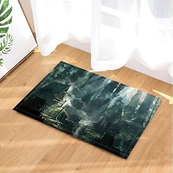 Gothic Teppich Cdhbh Fantasy Mittelalter Turm Mit Luft Rutschfeste