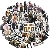 FoxYaye TWD Stickers - Walking Zombie Dead Rick Carl Negan Clemetine Waterproof Durable Reusable Vinyl Decals, 10, 20, 50, Water Bottle Bike Bumper Graffiti, Best Gift (20)