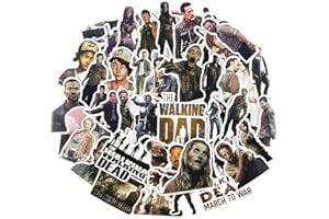 GENERIC FoxYaye TWD Stickers - Walking Zombie Dead Rick Carl Negan Clemetine Waterproof Durable Reusable Vinyl Decals, 10, 20, 50, Water Bottle Bike Bumper Graffiti, Best Gift (10)