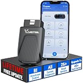 VDIAGTOOL D200 Bluetooth OBD2 Scanner with Bidirectional for iOS &amp; Android | Free Updates, ECU Programming for J2534, CANFD&amp;AutoAuth Scanner for Car, Check Engine, All System Scan Tool with Reset, EPB