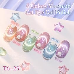 Double Rhythm Cat Eye Gel Nail Polish Set of 6 Same
