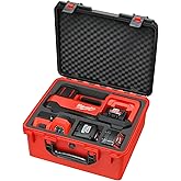 Air Compressor Case for Milwaukee Inflator: Waterproof Hard Cases for Milwaukee M18 Cordless Tire Inflator 2848-20, Air Pump Storage Box for Milwauke Tool | 3.0 to 12.0Ah Battery | Charger (Case Only)