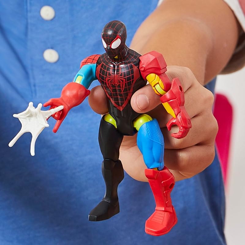 MixMashers Marvel Spider-Man, Figurine Miles Morales à mélanger et Combiner avec Accessoires