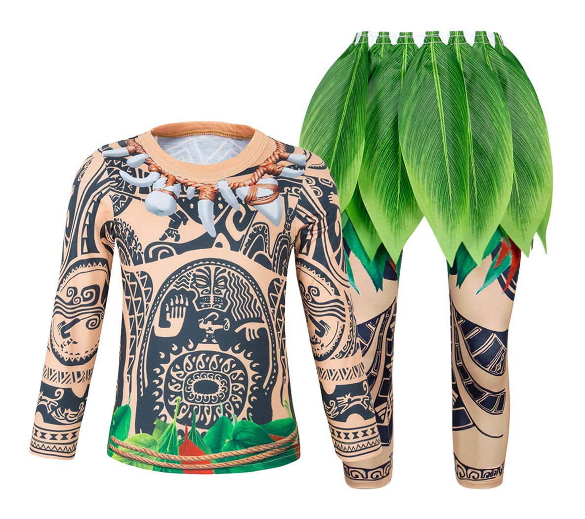 Boys Adventure Cartoon Comfy Loose 3-Piece Long T Shirt/Pants Set Kids Halloween Dress Up Costumes