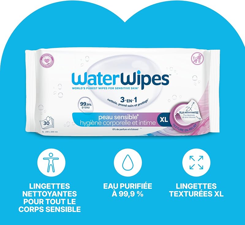 Sensitive+ Lingettes Hygiène corporelle et Intime