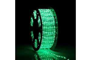 Tuanchuanrp Waterproof Led Rope Lights,100Ft LED Strip Lights Outdoor Waterproof Decorative Lighting for Indoor/Outdoor, Deck, Eaves, Halloween, Christmas, Landscape Lighting(Green)