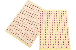NIYANGLE Red Arrow Self-Adhesive Stickers 10Mm Diameter Round Labels 2880Pcs for Daily Use Office and