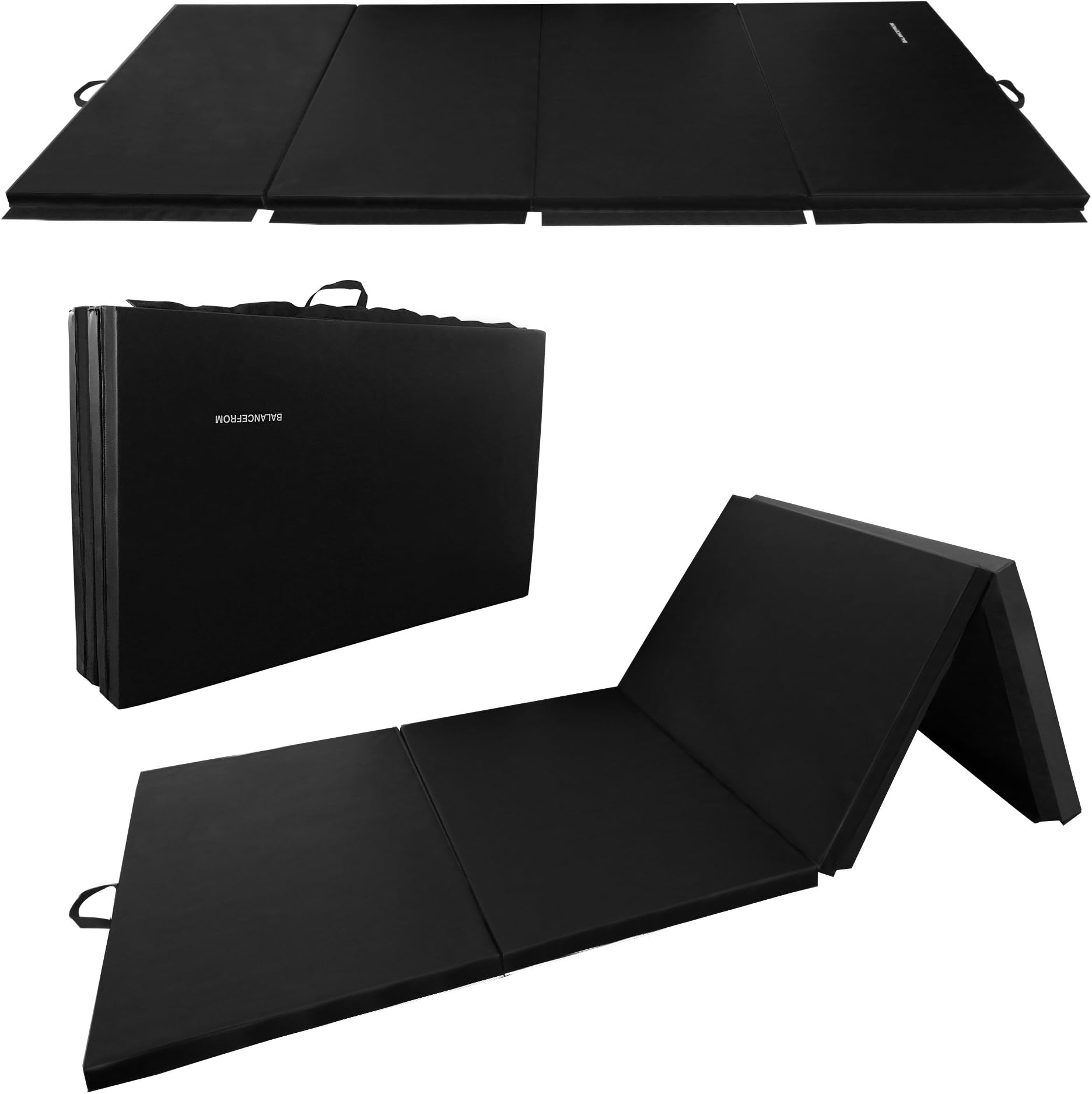 BalanceFrom GoGym All-Purpose 4'x10'x2 Extra Thick High Density Anti-Tear Gymnastics Gym Folding Exercise Aerobics Mats