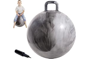 Upper Rider Clouds Hopper Ball for Kids,18 Inch Bouncy Ball with Handle,Inflatable Hopping Toys for Boys Girls Aged 3-8, Indoor Outdoor Jumping Toys Gift with Pump