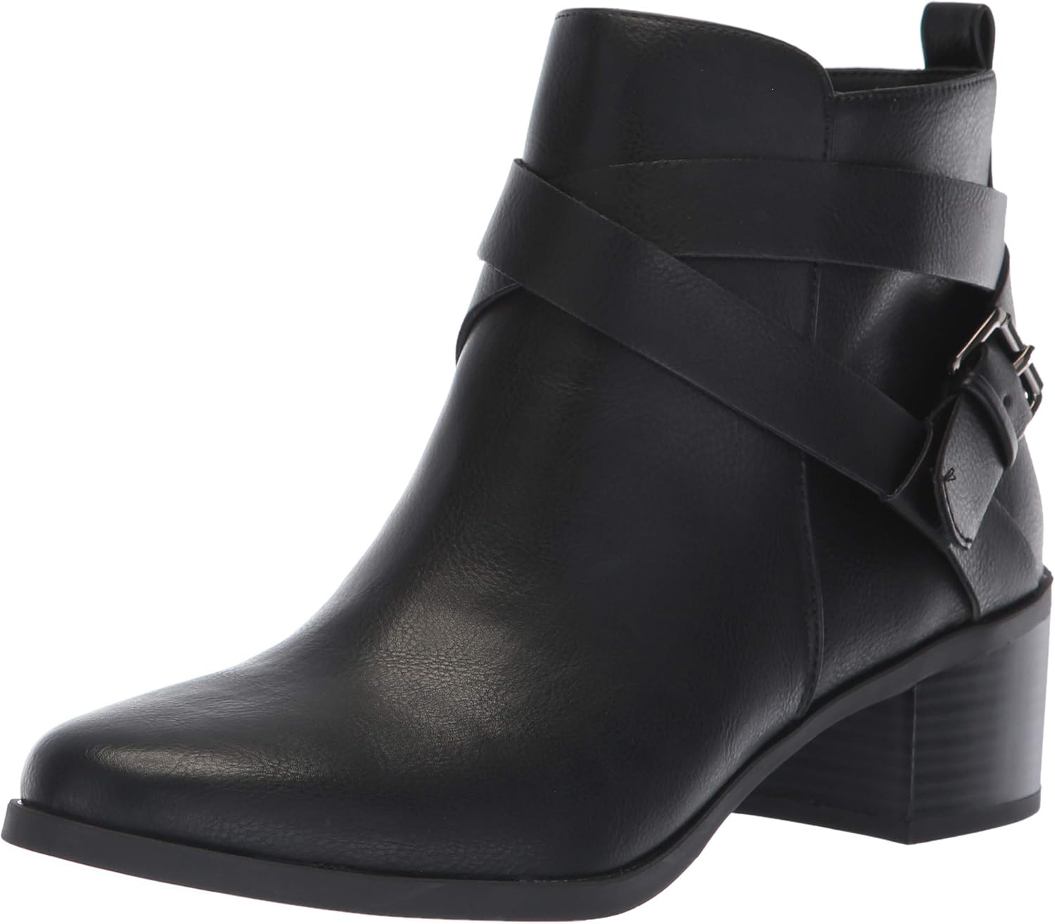 anne klein black ankle boots