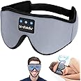 LC-dolida Sleeping Headphones Eye Mask, Sleep Mask with Bluetooth Headphones 3D Eye Mask Wireless Music Cotton Sleep Cover for Side Sleepers Nap Insomnia Air Travel Meditation Gifts for Unisex
