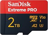 SanDisk Extreme PRO microSD 2TB with SD Adapter UHS-I A2 C10 U3 V30 250MB/s