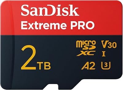 SanDisk Extreme PRO microSD 2TB with SD Adapter UHS-I A2 C10 U3 V30 250MB/s