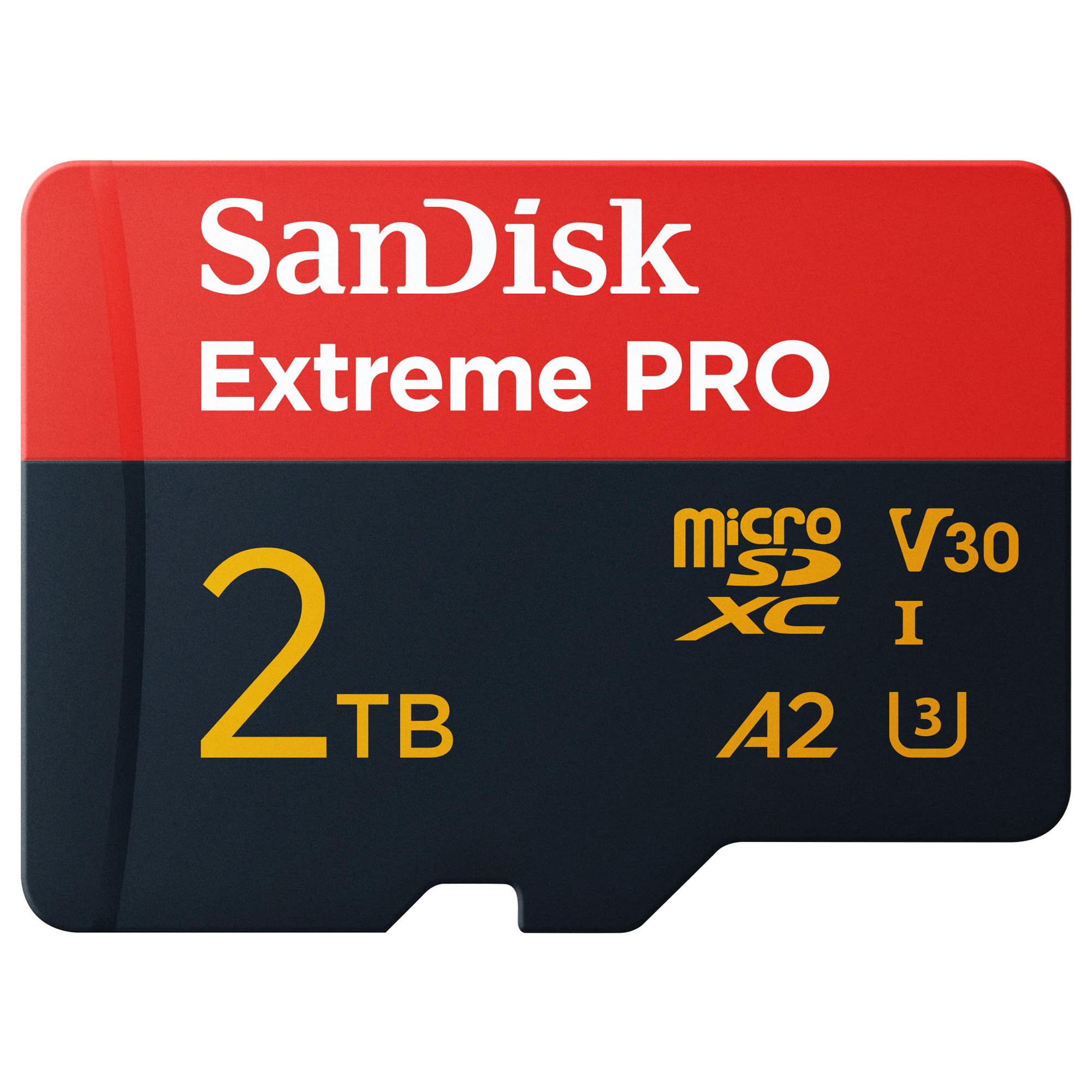 SanDisk 2TB Extreme PRO microSDXC™ UHS-I Card, Up to 250MB/s Read Speed; Up to 150MB/s Write Speed, SDSQXCD-2T00-GN6MA