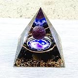 ycyingcheng Ogan Pyramid Obsidian Amethyst Energy Natural Protection Stone 6CM view 7