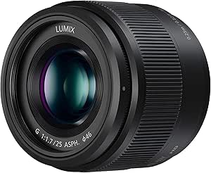 Panasonic Lumix G Lens 25mm F1 7 Asph Mirrorless Micro Four Thirds H H025k Usa Black Camera Photo Amazon Com