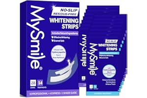MySmile Teeth Whitening Strips, Hydroxyapatite-Infuse White Strips, Non-Sensitive Teeth Whitening with Soothing Natural Ingredients, Enamel-Safe, Residue-Free, Non-Slip, 14 Treatments Kit (28 Count)