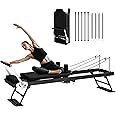 Pilates Reformer Machine for Home Workout, 78" Foldable Pilates Equipment with Dual Resistance& Springs and Cords,Suitable for Advanced and Beginners Users, Up to 400 lbs Weight Capacity