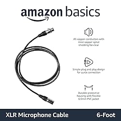 Amazon Basics 2-Pack XLR Microphone Cable for