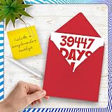 Stuff4 108th Birthday Card 39447 Days Old Humour 145mm UK Made view 5