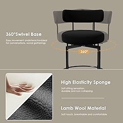 STHOUYN Counter Height Bar Stools Set of 4, Black