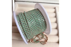 Ss4 Rhinestone Opal Cup Chain Ribbon, 1.4Mm Glass Trim Colors Garment DIY Crystal Gemstone for Jewelry Fashion - (Color: E34 