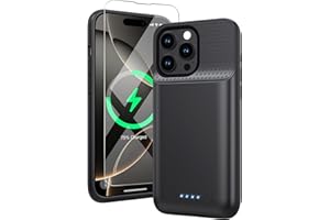 HETP Battery Case for iPhone 16 Pro Max, Upgraded 8600mAh Portable Charging Case, Ultra-Slim Lightweight Powerful Extended Battery Pack for iPhone 16 Pro Max (6.9 inch)-Black