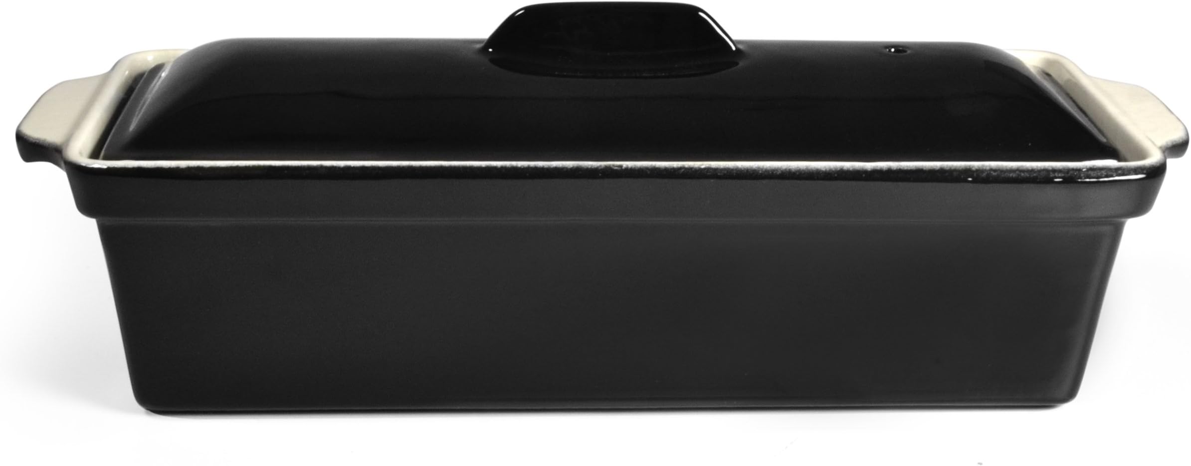 Cast Iron Terrine Dish With Lid (Black, 30cm x 11cm / 12" x 4.5" / 2.0Ltr) - Induction Safe