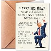 Funny Donald Trump Birthday Card for Both Men And Women, for Him And Her, A Unique Birthday Gift for Friends And Family, Unique Creativity, Humorous Image, Laughter, Non-Stop Joy.