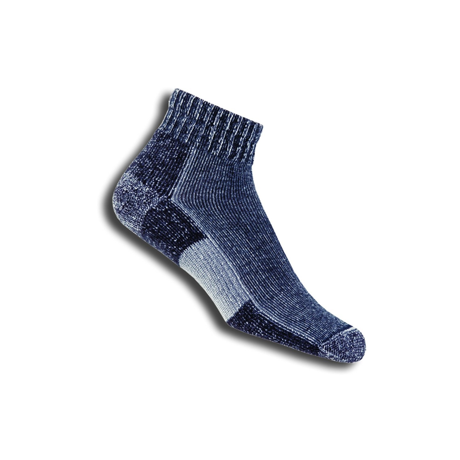 Thorlos Calcetines tobilleros acolchados gruesos TRMX Trail Running unisex, carbón, grande