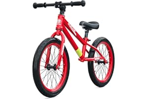 GASLIKE 16 Inch Balance Bike for Big Kids Ages 4-8 Years Old Boys and Girls, No Pedal Sports Training Bicycle, Adjustable Seat Pneumatic Tires Quick Assembly