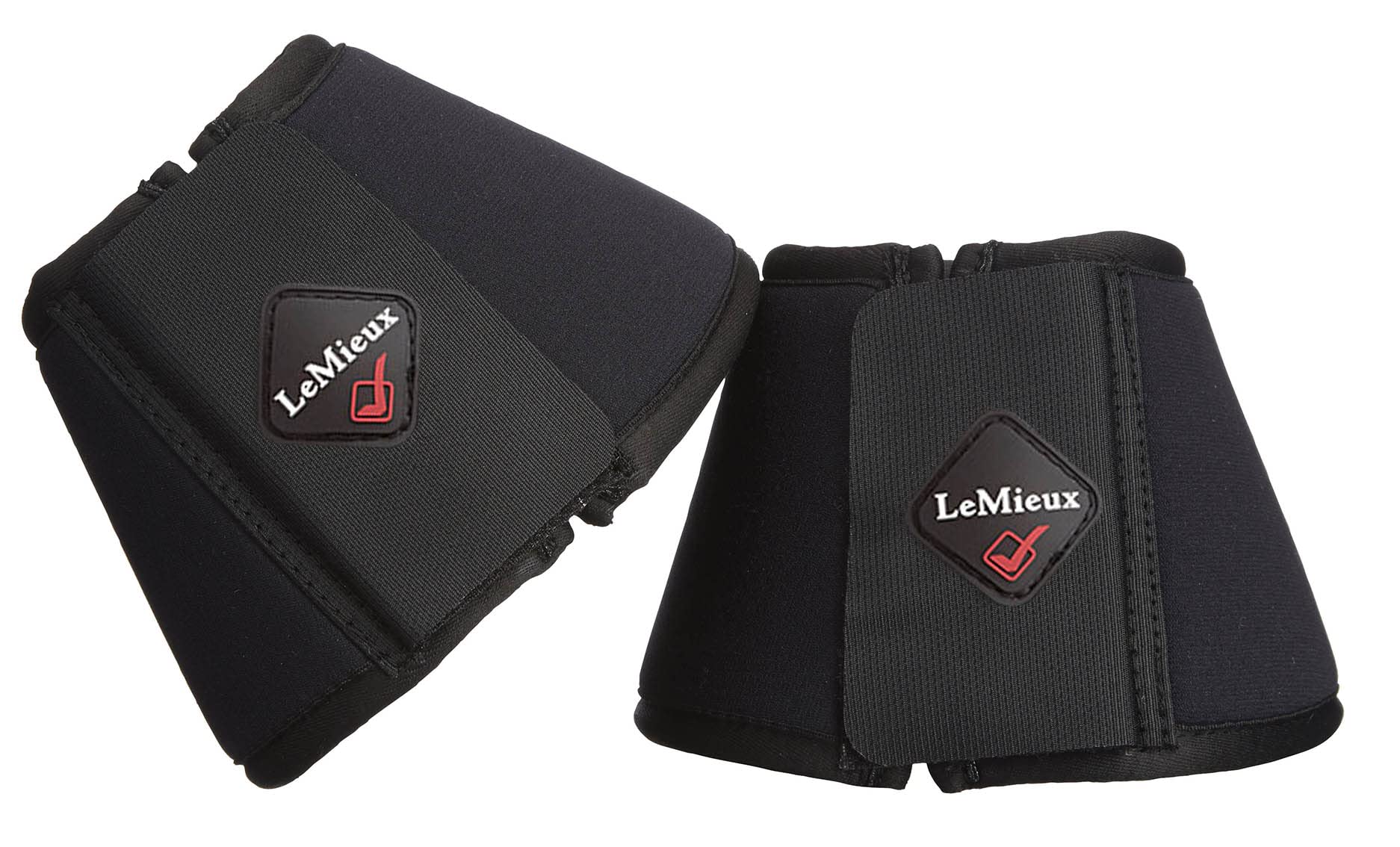 LeMieux Soft Shell Overreach Horse Boots - Over Reach or Bell Boots for Horses - Protective Gear and Training Equipment - Equine Boots, Wraps & Accessories (Black/Medium)