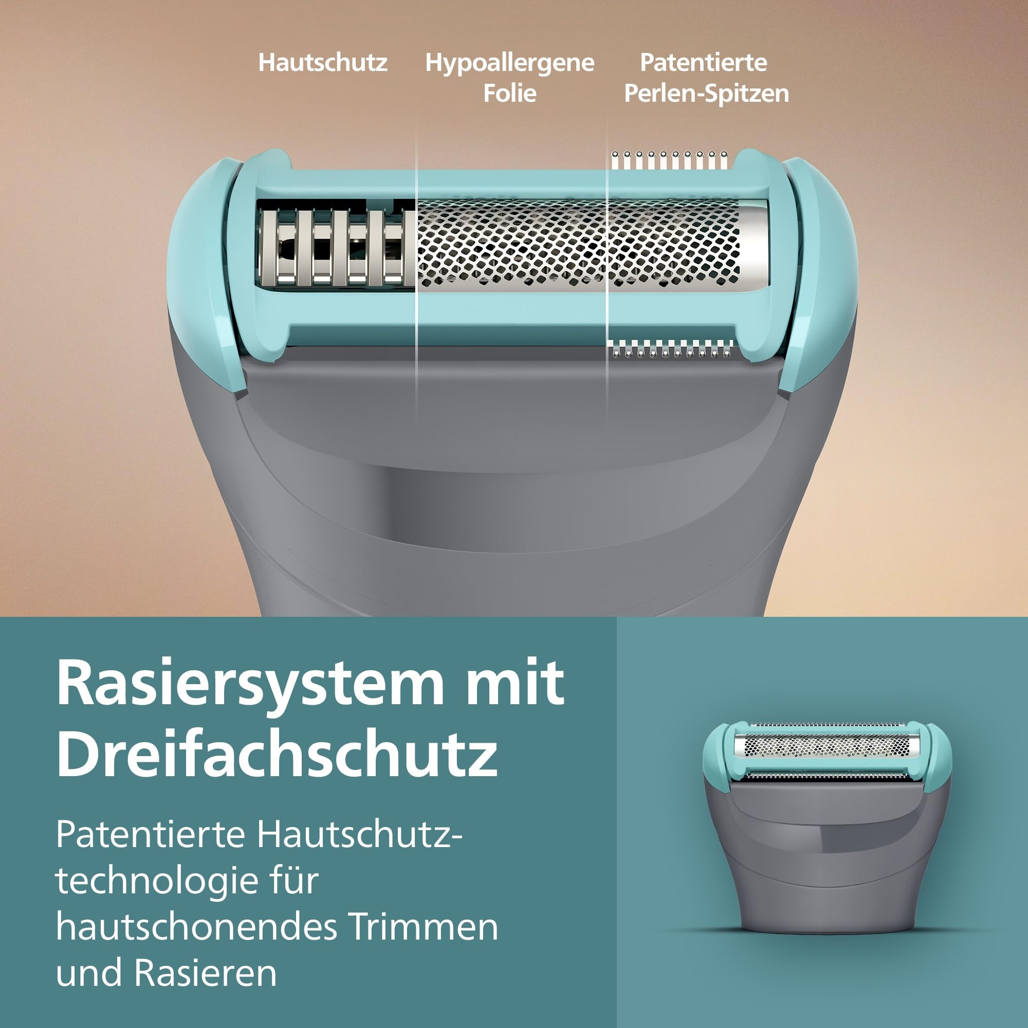 Philips Bodygroom 3000er-Serie – Herrentrimmer mit Dreifachschutz-Rasiersystem, trimmen und rasieren im Intimbereich, hautnah und besonders schonend, 100% duschfest, 80 Min. Laufzeit, BG3480/15 4
