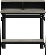 Furinno Simplistic A Frame Computer Desk Black French Oak 80.3x90.4x41.9 cm view 6