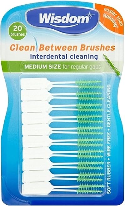 Wisdom Clean Between Interdental Medium Green Brushes Pack 6 (Total 120)