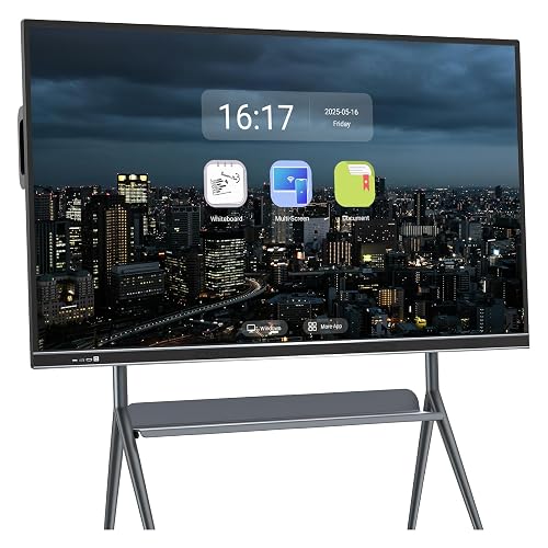 75 Inch 4K UHD Smart Interactive Whiteboard with Touchscreen, Built-in ...
