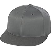 Premium Original Flexfit Flatbill Fitted 6210 Hat - Dark Grey