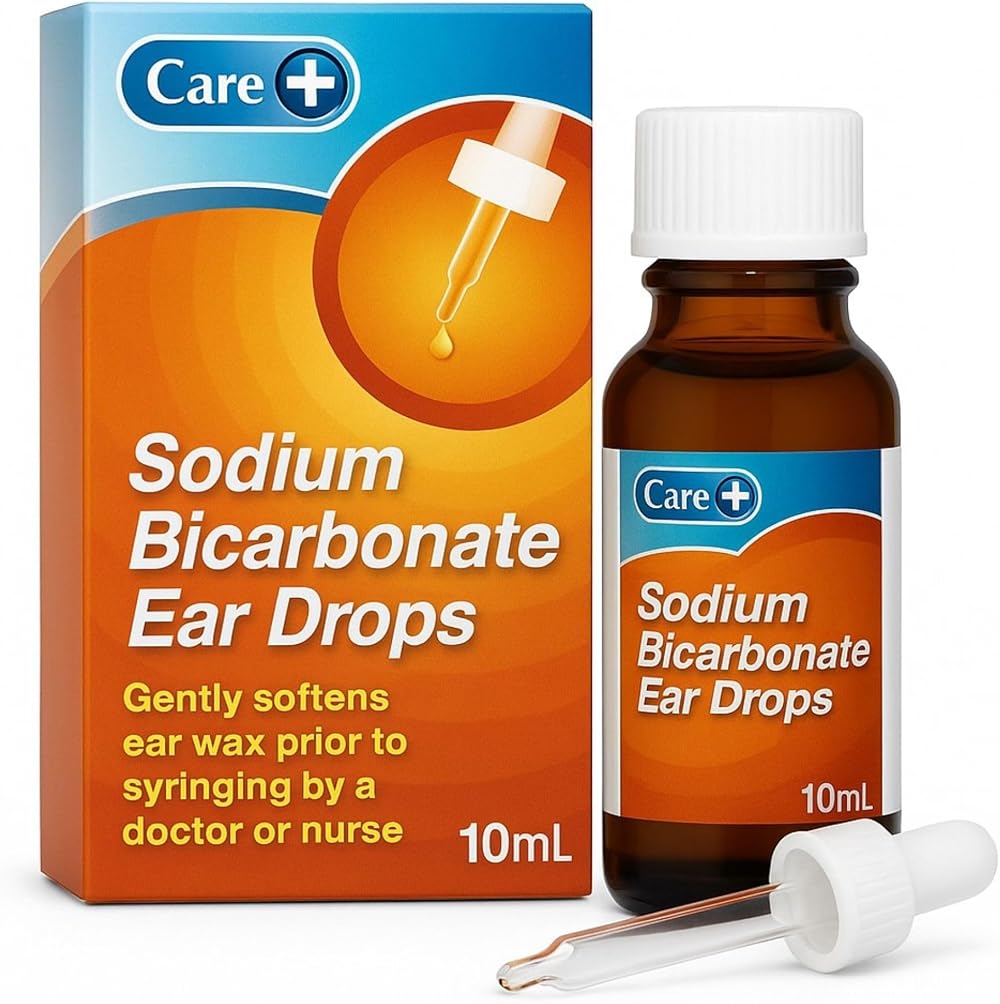 Care Sodium Bicarbonate Ear Drops 10ml Dropper Included