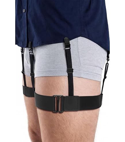 JELINDA Shirt Stays Garters for Men: Adjustable Holders Elastic Keepers for Military Police at Amazon Men's Clothing store
