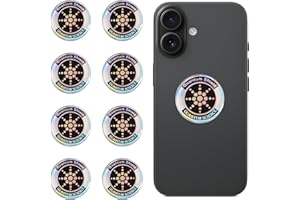 Genibaby 8 Pieces of Cell Phone Protection Neutralizers Stickers, Blockers Equipment Stickers for All Phones Tablets Laptops Computer WiFi All Devices Silvery