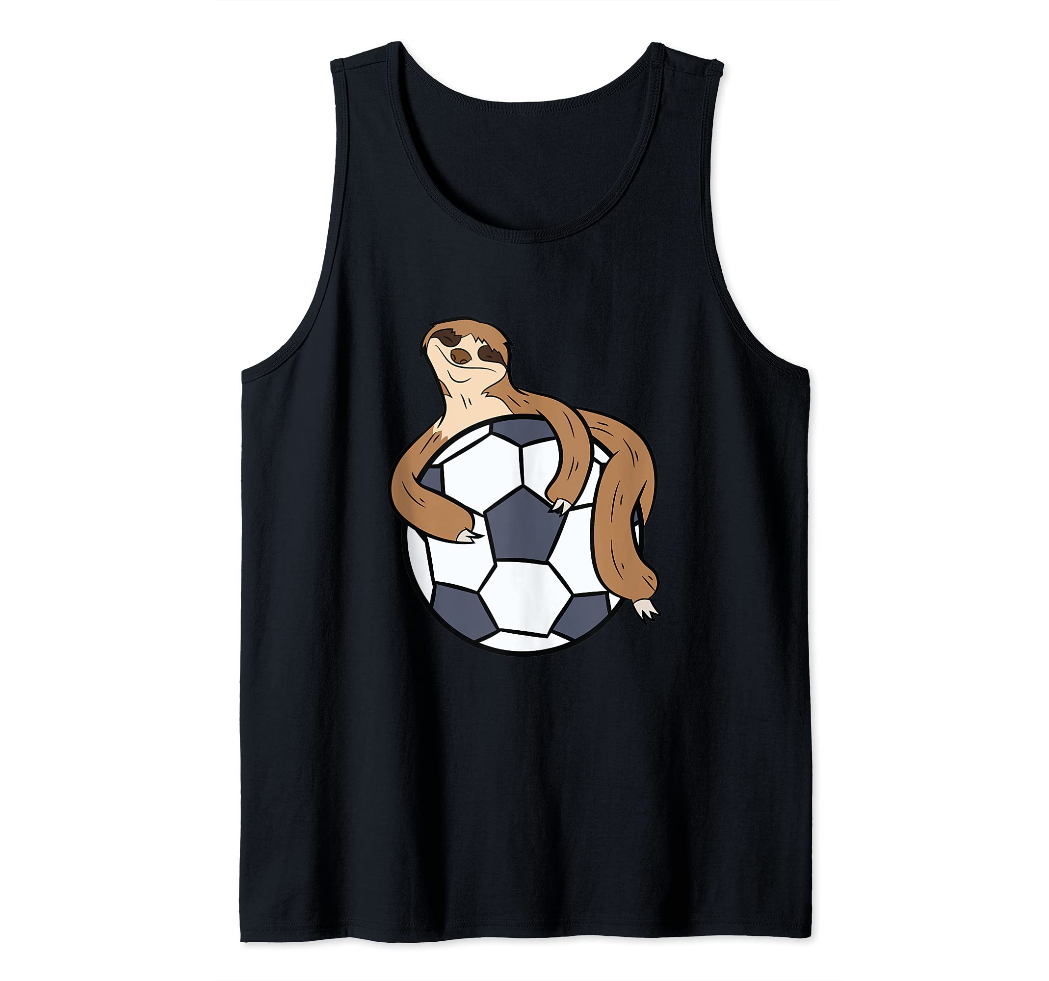Cute Sloth Soccer Kids Lazy Sloth With Soccer Ball Tank Top