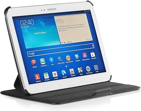 StilGut UltraSlim Case V2, Tasche mit Stand- und Präsentationsfunktion für Samsung Galaxy Tab 3 10.1, schwarz