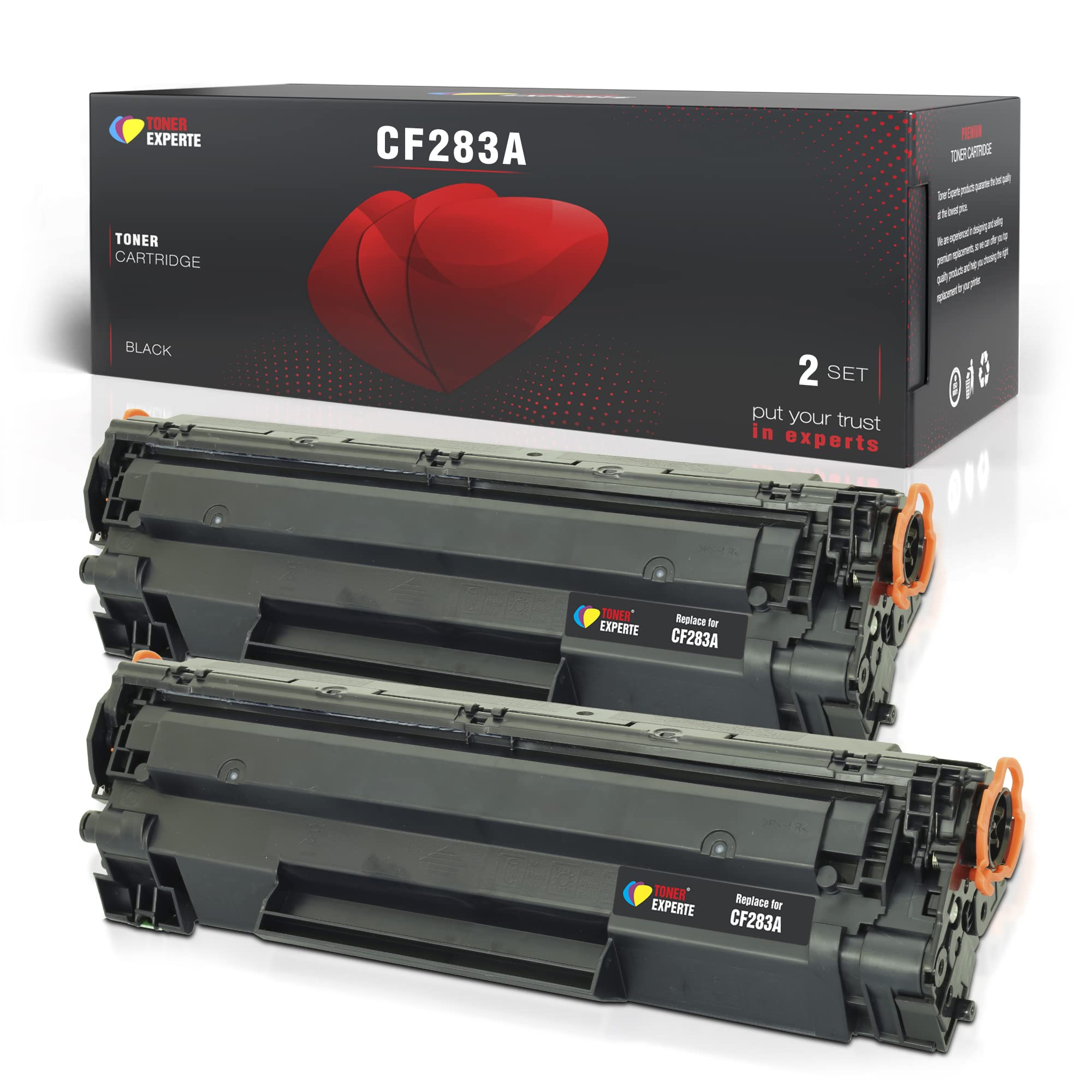 TONER EXPERTE Compatible 83A 83X Black Toner Cartridge Replacement for CF283A CF283X for ​​LaserJet Pro ​M201n​​ M201dw ​​​M203dw M125nw​ M125nw M127fn Printer 2-Pack