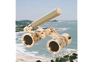 Yourelexit® Opera Glasses Binoculars 3X25 Lorgnette Theater Glasses Optical BK9 Mini Compact Lightweight Built-in Foldable Adjustable Handle Vintage for Adults Kids Women in Musical Concert Cinema