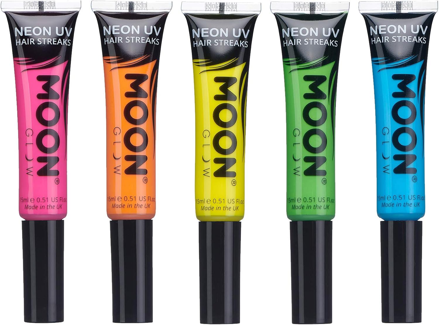 Moon Glow, Neon UV Hair Color Streaks 15ml, Hair Mascara Temporary wash out hair colour dye