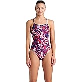 Arena Womens Arena Performance Women's Crackle Team Print Challenge Back Ladies Training Swimsuit