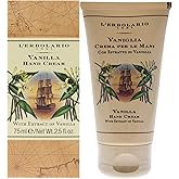 L'Erbolario Vanilla Hand Cream - Scented Hand Lotion for Toning and Softening - Daily Moisturizer with Macadamia and Sunflower Oils - Cruelty Free Hand Cream with Delicate and Light Texture - 2.5 oz