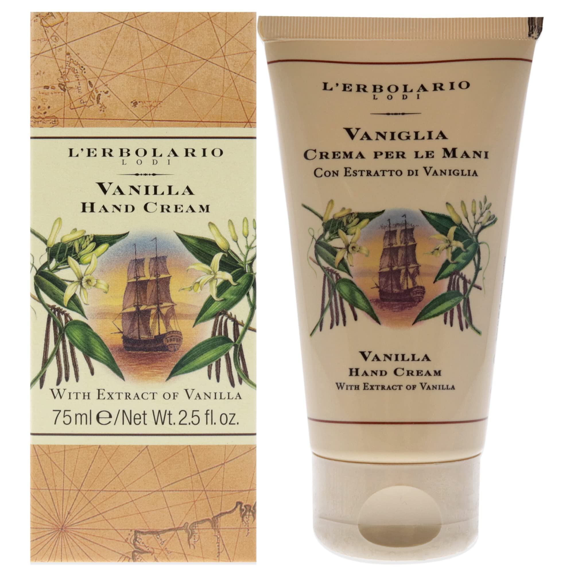 Lerbolario Vanilla Hand Cream for Women 2.5 oz Cream
