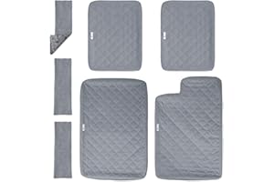 Paw Inspired Fitted Fleece Liners for Ferret Nation, Critter Nation Cage for Ferrets, Rats, Chinchillas, Hedgehogs & Other Small Animals (Gray, Double Unit Set)