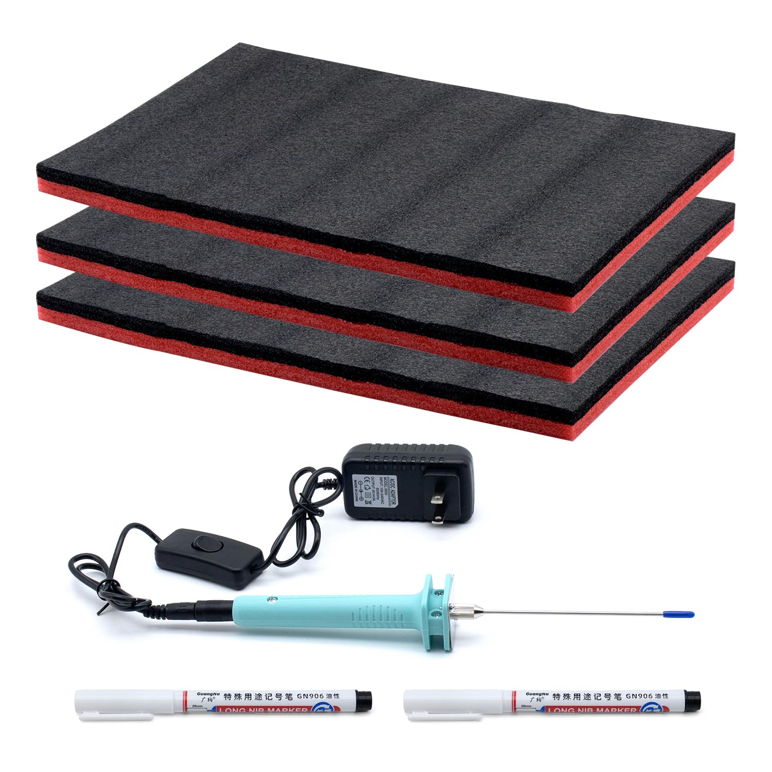 Photo 1 of 3 Set Tool Box Foam Insert 16 * 12 * 1 Inch,foam tool organizer,Kaizen Sheets,shadow foam,Polyethylene Storage Sheets For Toolbox Hard Case